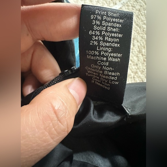 Ann Taylor Blue and White Asymmetrical Sheath Dress size 4P - Picture 6 of 6